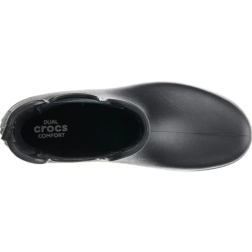 NEW Crocs Black Freesail Chelsea Ankle Rain Boot Booties Women's Size 4